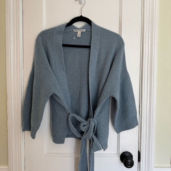 Autumn Cashmere Light Blue Cashmere Wrap Cardigan - Picture 1 of 5
